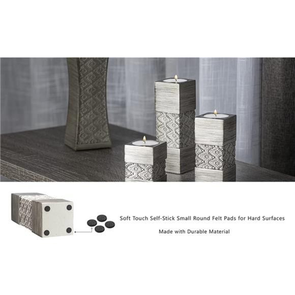 Set of 3 Tealight Candle Holder - Centerpiece for Living Room and Dining Room - Picture 3 of 6